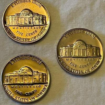 3 PROOF NICKELS