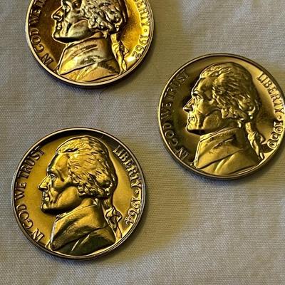 3 PROOF NICKELS