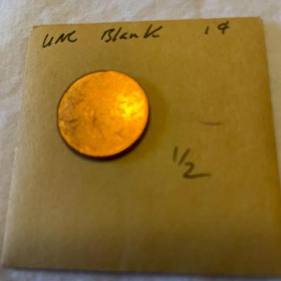 2 UNC BLANK PENNIES