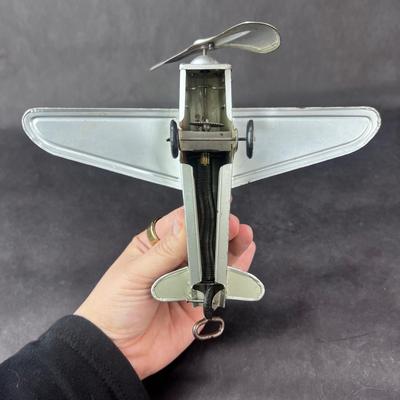 Vintage Tin Litho | Sky Rangers Blimp Light House & Plane | Unique Art