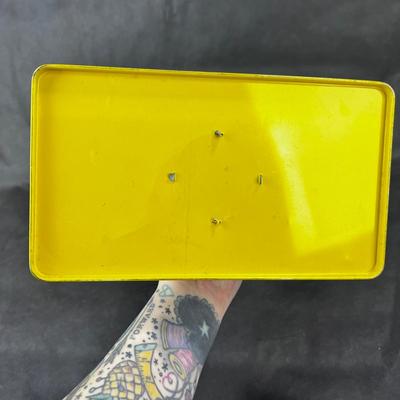 Vintage Tin Litho | Sky Rangers Blimp Light House & Plane | Unique Art