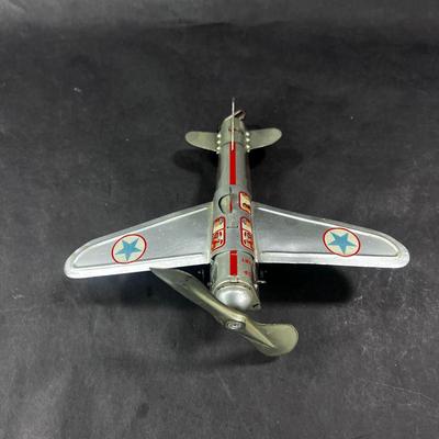 Vintage Tin Litho | Sky Rangers Blimp Light House & Plane | Unique Art