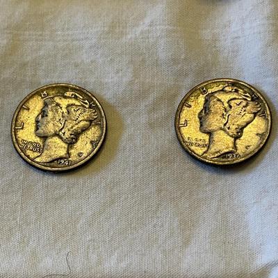 1936 AND 1941 MERCURY DIMES
