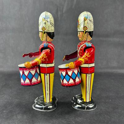 Vintage Tin Litho | George the Drummer Boy Pair | Marx