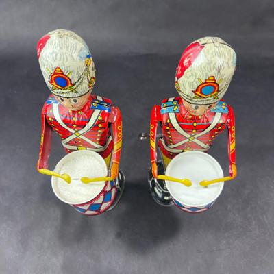 Vintage Tin Litho | George the Drummer Boy Pair | Marx