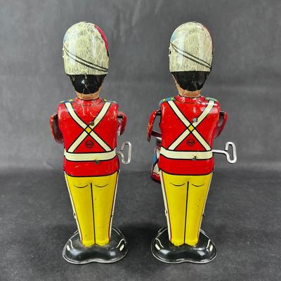 Vintage Tin Litho | George the Drummer Boy Pair | Marx