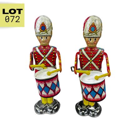 Vintage Tin Litho | George the Drummer Boy Pair | Marx