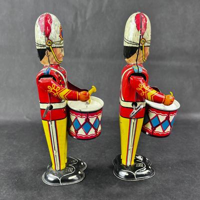 Vintage Tin Litho | George the Drummer Boy Pair | Marx