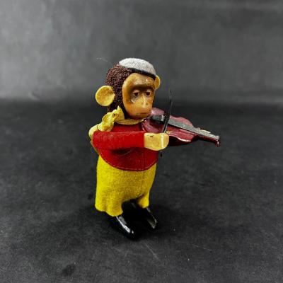 Vintage Wind-Up | Small Monkey with Violin | Germany