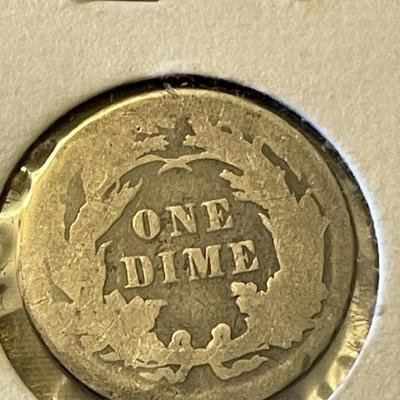 1890 SEATED LIBERTY DIME