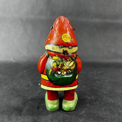 Vintage Tin WInd-Up | Vibrating Santa | J. Chein & Co