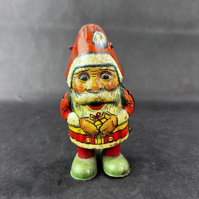 Vintage Tin WInd-Up | Vibrating Santa | J. Chein & Co