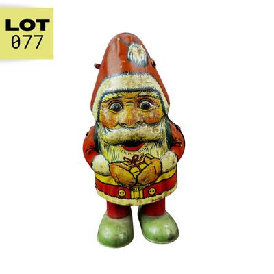 Vintage Tin WInd-Up | Vibrating Santa | J. Chein & Co