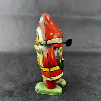 Vintage Tin WInd-Up | Vibrating Santa | J. Chein & Co