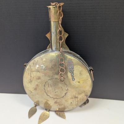 Vintage Indian Brass & Copper Powder Flask