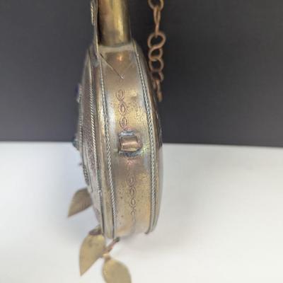 Vintage Indian Brass & Copper Powder Flask