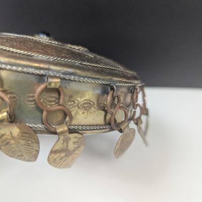 Vintage Indian Brass & Copper Powder Flask