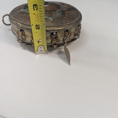 Vintage Indian Brass & Copper Powder Flask