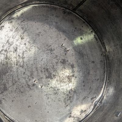 Vintage Cake Carrier Flowers Blue Tulip Yellow Rose Metal Cake Keeper