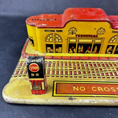 Vintage Tin Litho | Union Train Station | Marx