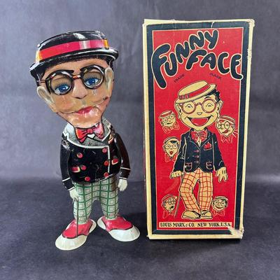 Vintage Tin Litho | Harold Lloyd Funny Face | Marx