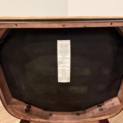 29" Wide Accent Chair - Dark Wood Frame & Dark Tan Velvet Upholstery