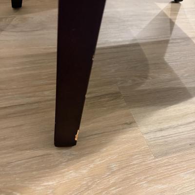 29" Wide Accent Chair - Dark Wood Frame & Dark Tan Velvet Upholstery