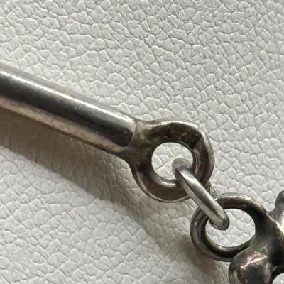 LOT 543J: Gorgeous Amber & 925 Sterling Silver Artisan Amulet Necklace