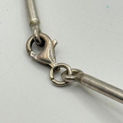 LOT 543J: Gorgeous Amber & 925 Sterling Silver Artisan Amulet Necklace