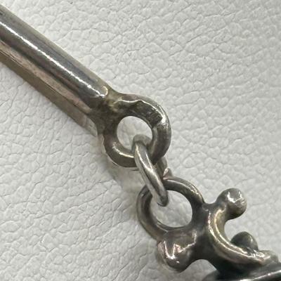 LOT 543J: Gorgeous Amber & 925 Sterling Silver Artisan Amulet Necklace