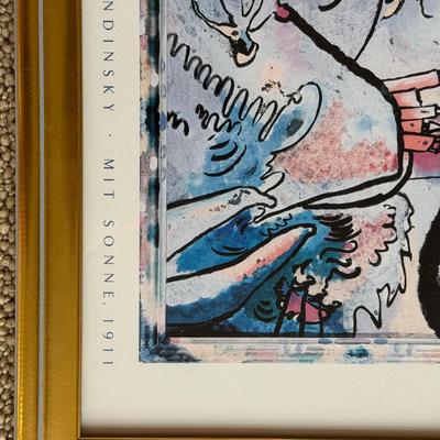 LOT 547F: Framed Matisse & Kandinsky Art Museum Posters