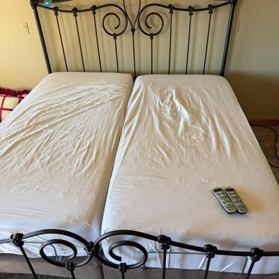 Metal Wrought Iron King Bed Frame w Headboard and Footboard