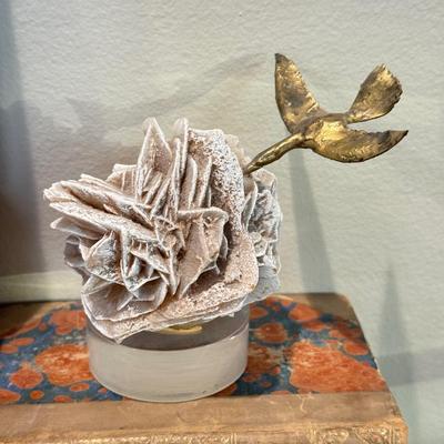 LOT 548L: Etched Brass Vase, Four Minute Essays, Ruffle Sculpture & More Books