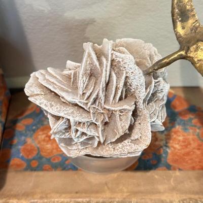 LOT 548L: Etched Brass Vase, Four Minute Essays, Ruffle Sculpture & More Books