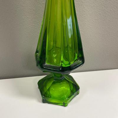 21” tall Viking avocado green swung vase