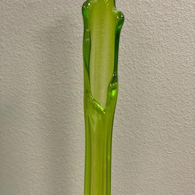 21” tall Viking avocado green swung vase