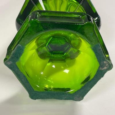 21” tall Viking avocado green swung vase