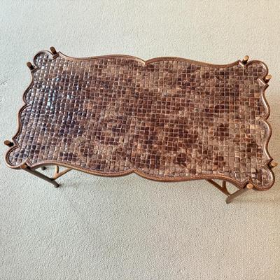 LOT 555F: Faux Bamboo Coffee Table