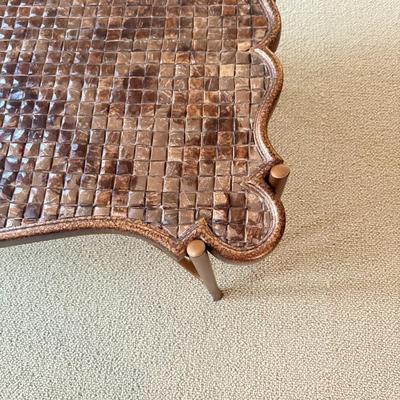 LOT 555F: Faux Bamboo Coffee Table