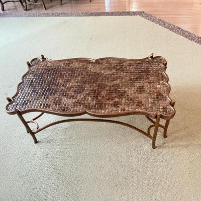 LOT 555F: Faux Bamboo Coffee Table