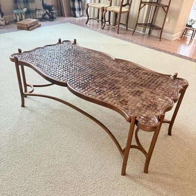 LOT 555F: Faux Bamboo Coffee Table