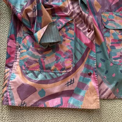 LOT 557DC: Marylou Ozbolt Storer Fibre Arts Matching Raincoat & Umbrella