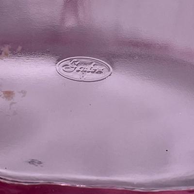 Fenton cabbage roll dusty pink trinket box with lid