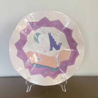 LOT 558F: Signed Vintage Postmodern Barbara Demery Plate