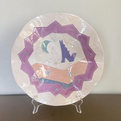 LOT 558F: Signed Vintage Postmodern Barbara Demery Plate