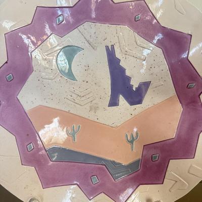 LOT 558F: Signed Vintage Postmodern Barbara Demery Plate