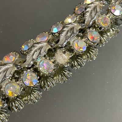 Silver tone Aurora borealis set