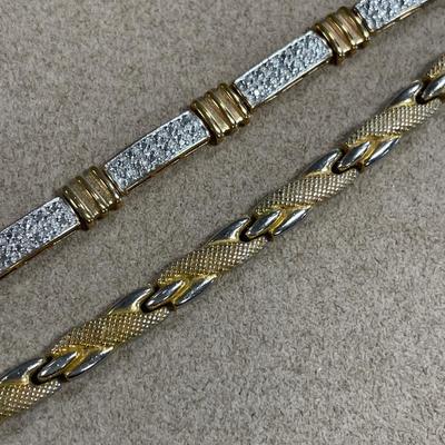 Gold tone bracelets one is stamped 925