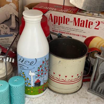 LOT 571K: Kitchen & Baking Collection: Boxed Apple Peeler, Cookie Press & Cutters, More