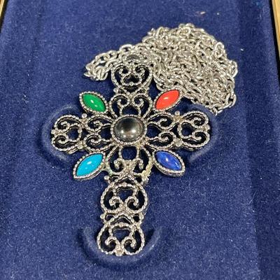 3 Avon necklaces in boxes